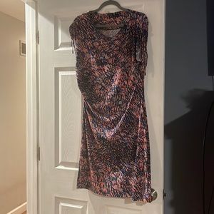 Calvin Klein Dress, blue and pink print, size medium